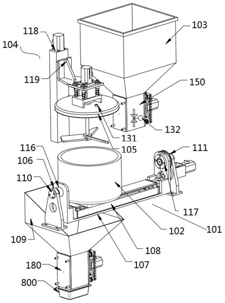 A kind of automatic central kitchen and cooking device