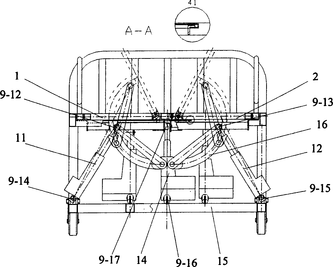 Multi-functional nursing bed, and its controlling system