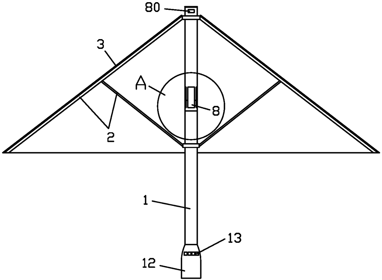 A portable solar umbrella