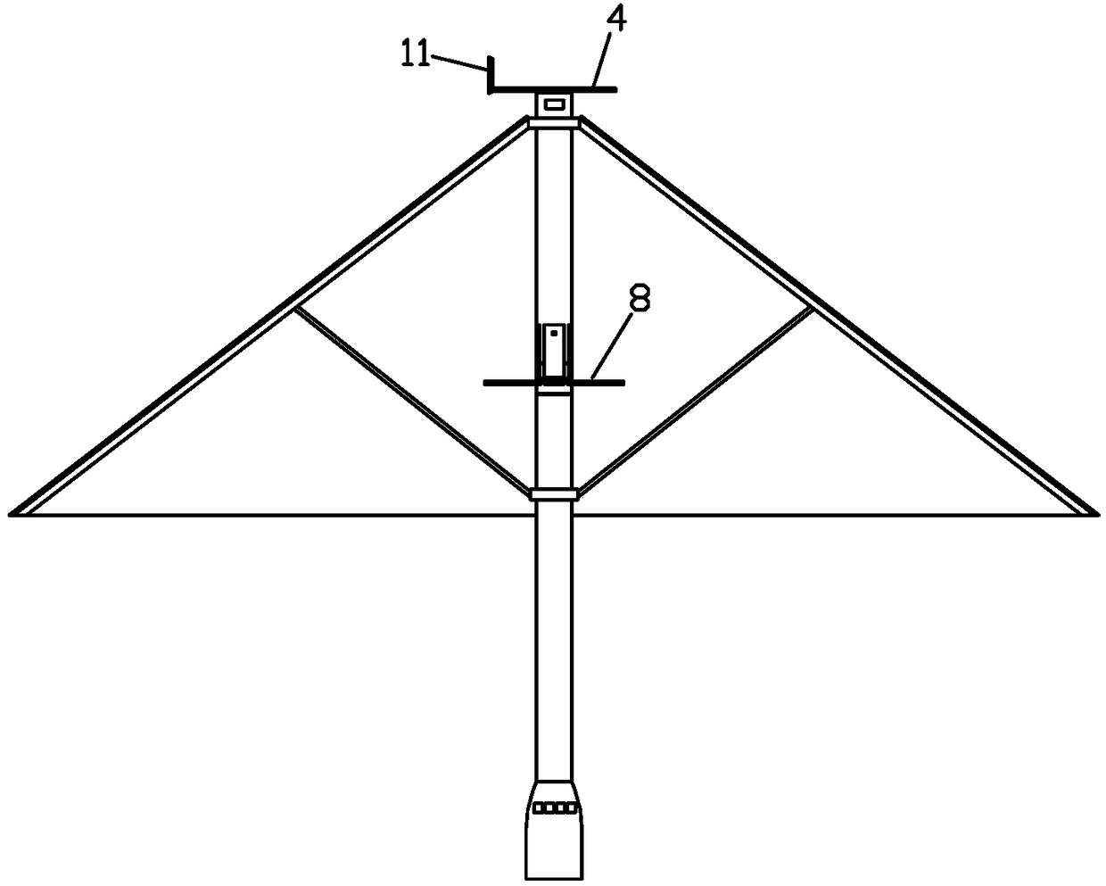 A portable solar umbrella