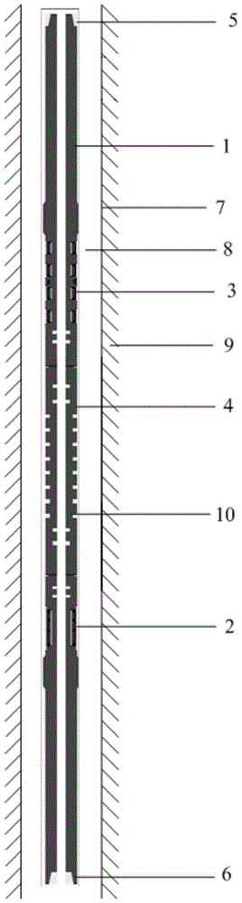 Drilling following type acoustic logging device