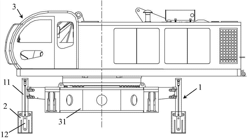 Lifting device and lifting method for vehicle