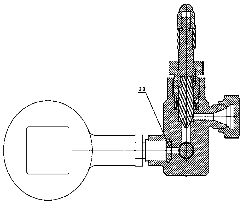 Valve core opening device