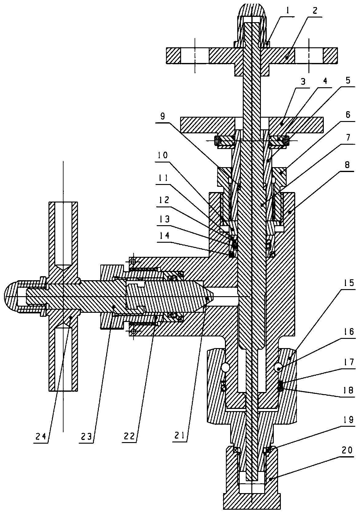 Valve core opening device