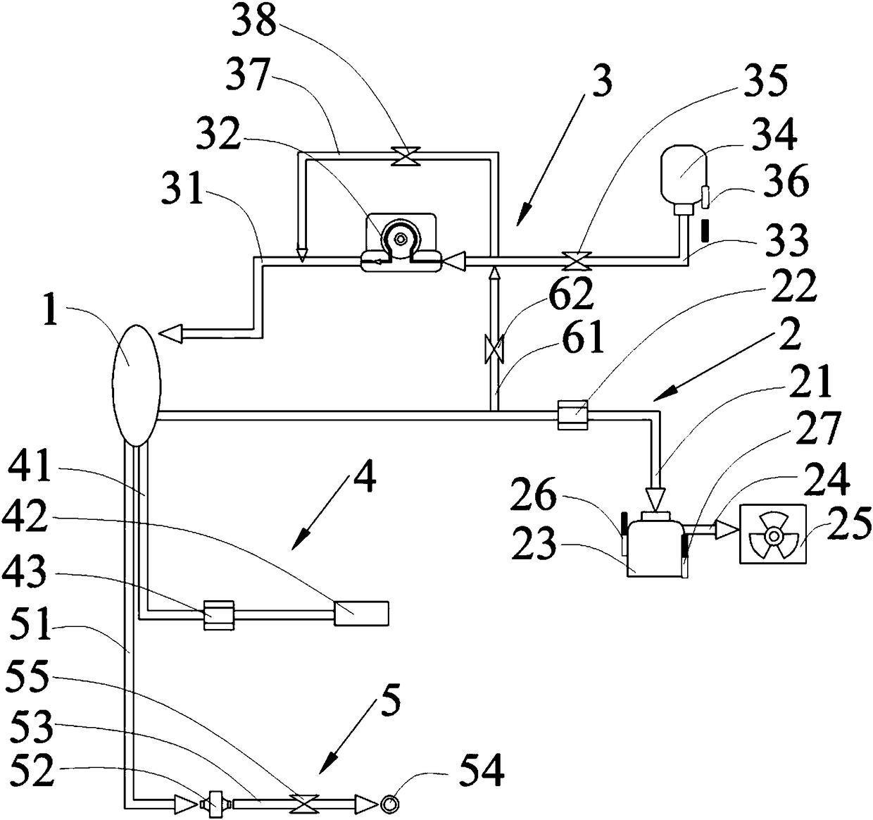 Self-circulating negative pressure drainage system