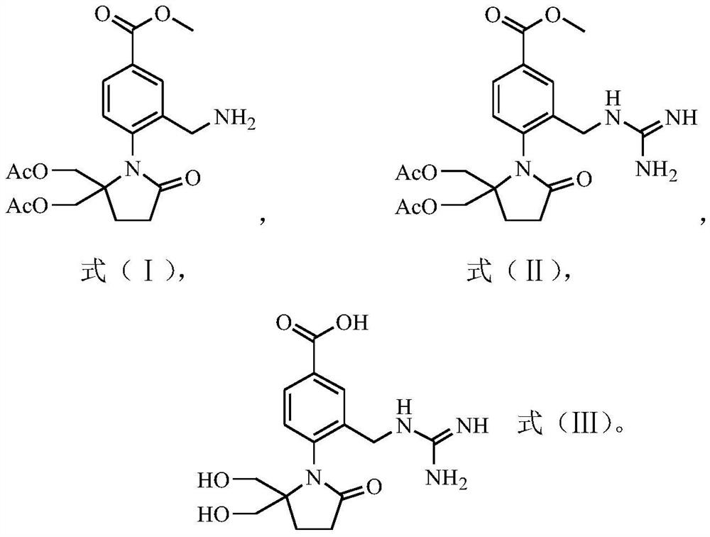 Preparation method of 4-(5, 5-dihydroxymethyl-2-oxopyrrolidinyl)-3-guanidino methylene benzoic acid