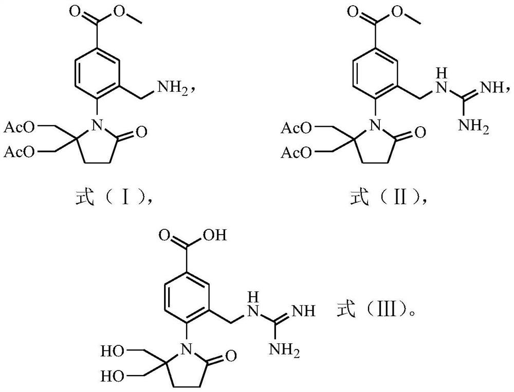 Preparation method of 4-(5, 5-dihydroxymethyl-2-oxopyrrolidinyl)-3-guanidino methylene benzoic acid