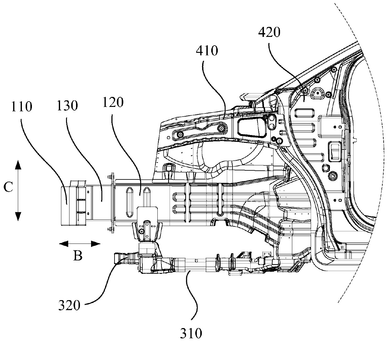 Vehicle and force transmission structure thereof