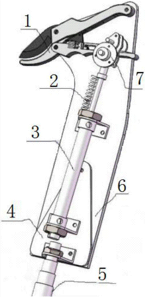 High sky pneumatic pruning scissors based on Bluetooth technology