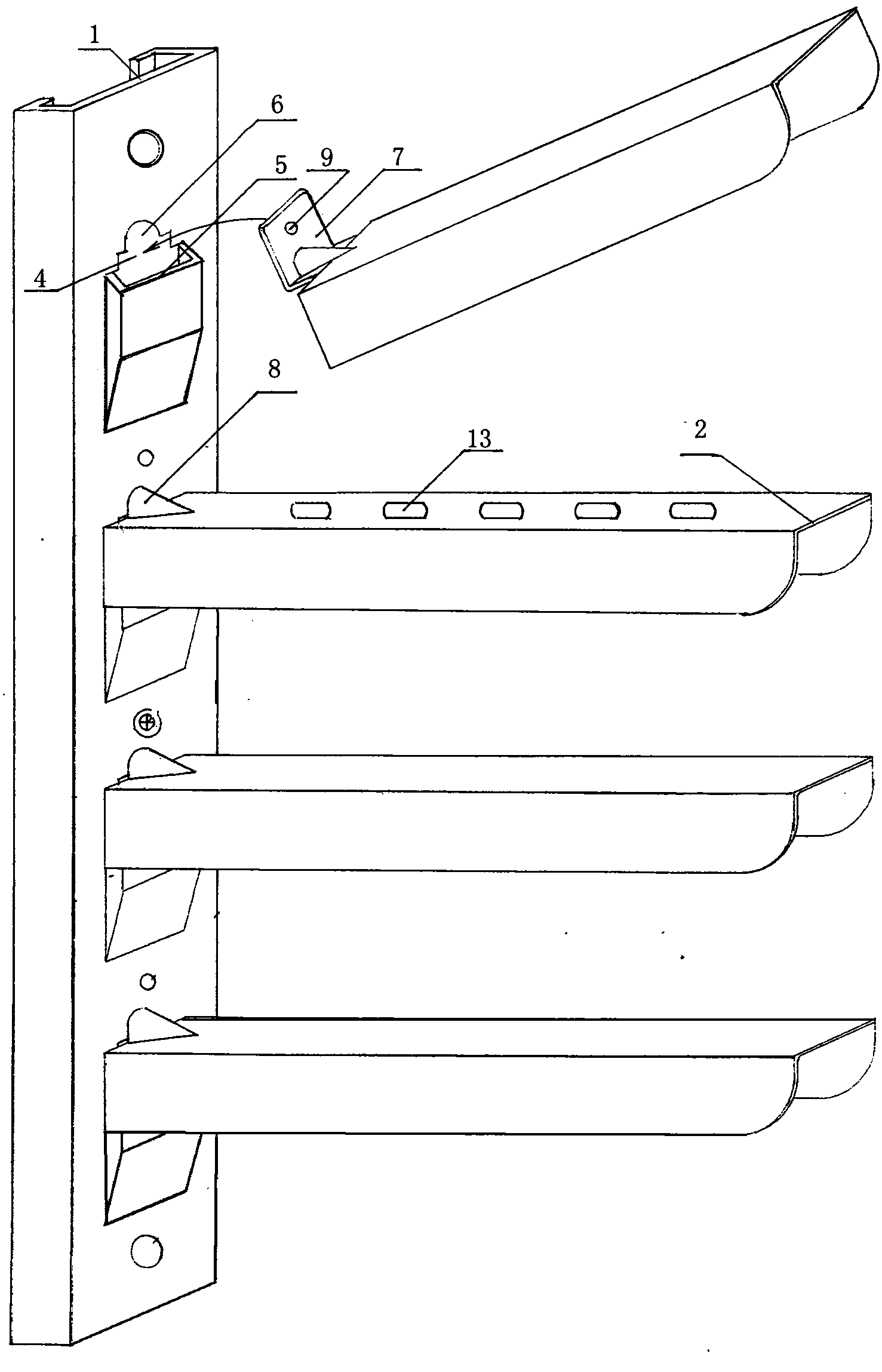 Solderless folding cable support frame