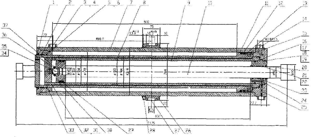 Bidirectional single-flexible hydraulic cylinder