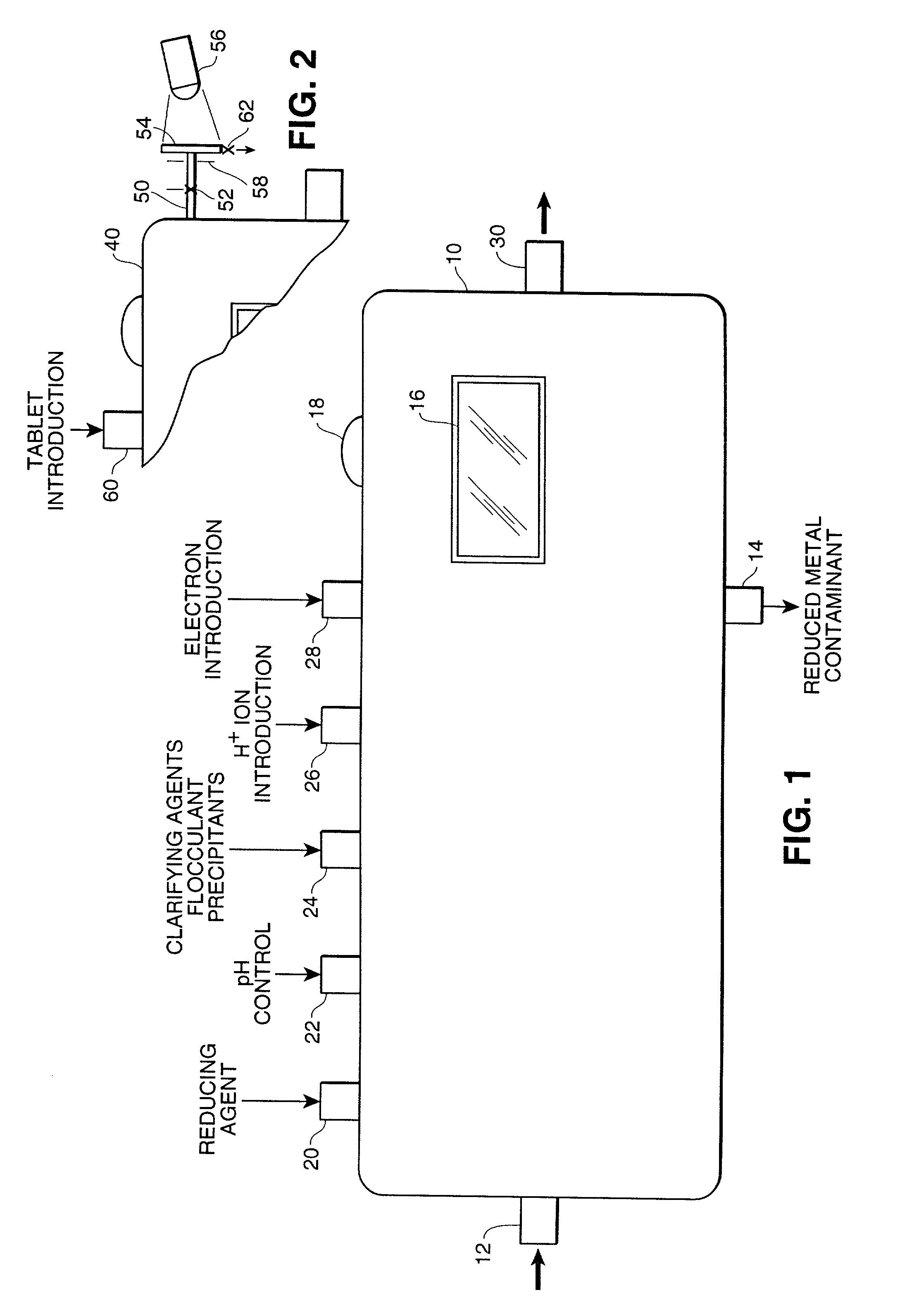 Determination of multi-valent metal contamination and system for removal of multi-valent metal contaminants from water