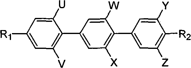 Polyfluoric terphenyl liquid crystal compound and synthesis method and use thereof