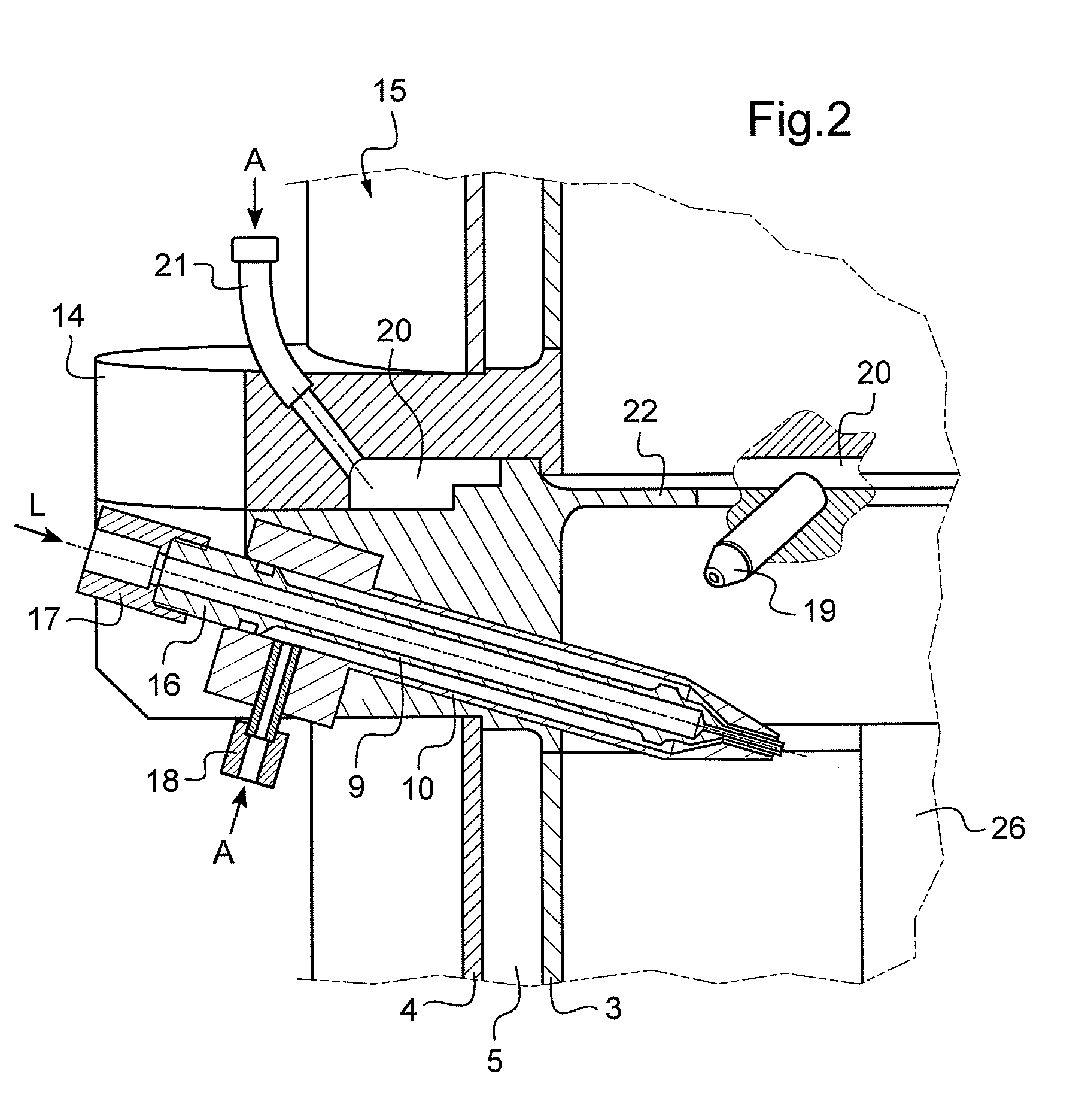 Device for evaporating a treatment liquid