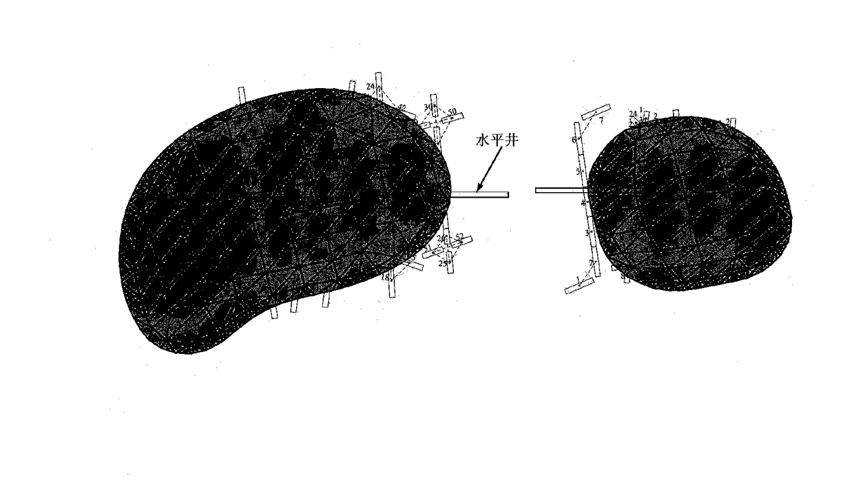 A method for establishing a three-dimensional percolation model of a volume fracturing horizontal well in a tight reservoir