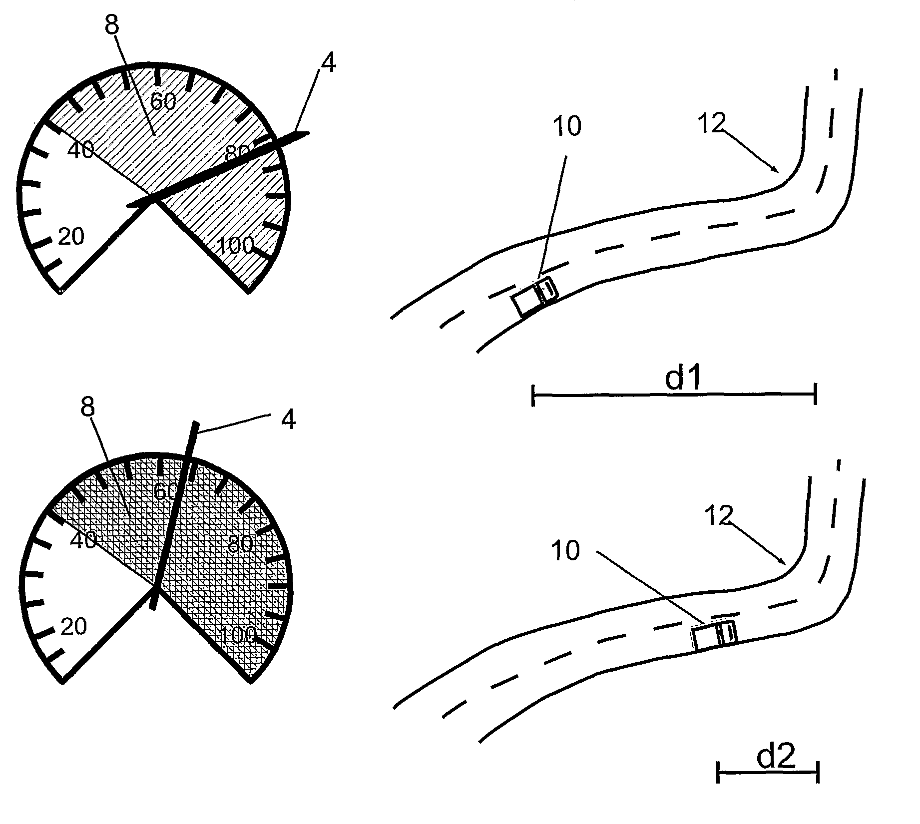 Method for communicating a deviation of a vehicle parameter