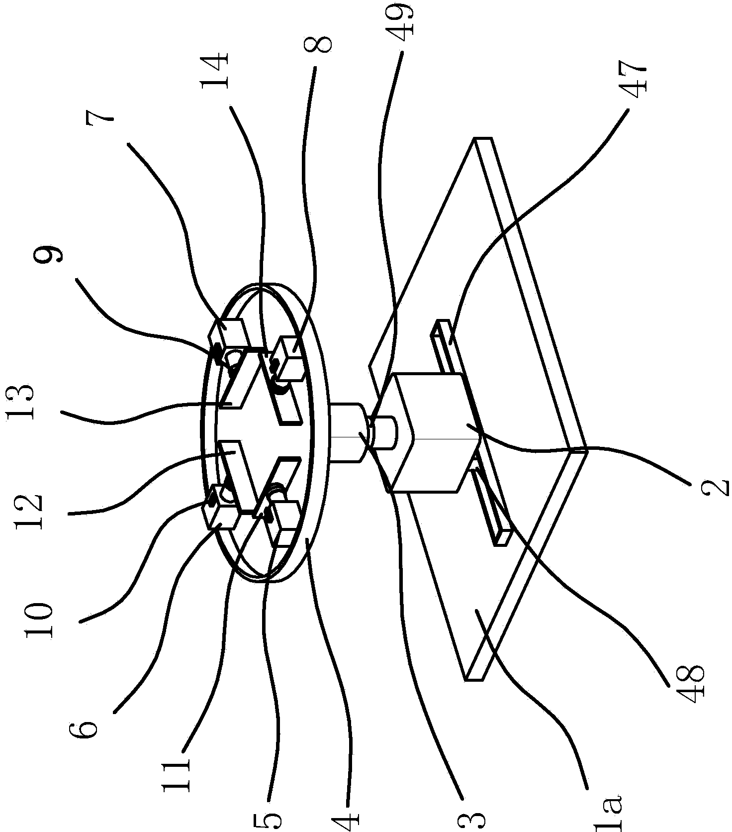 Working platform in numerical control cutting machine