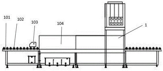 Continuous laminated glass production line