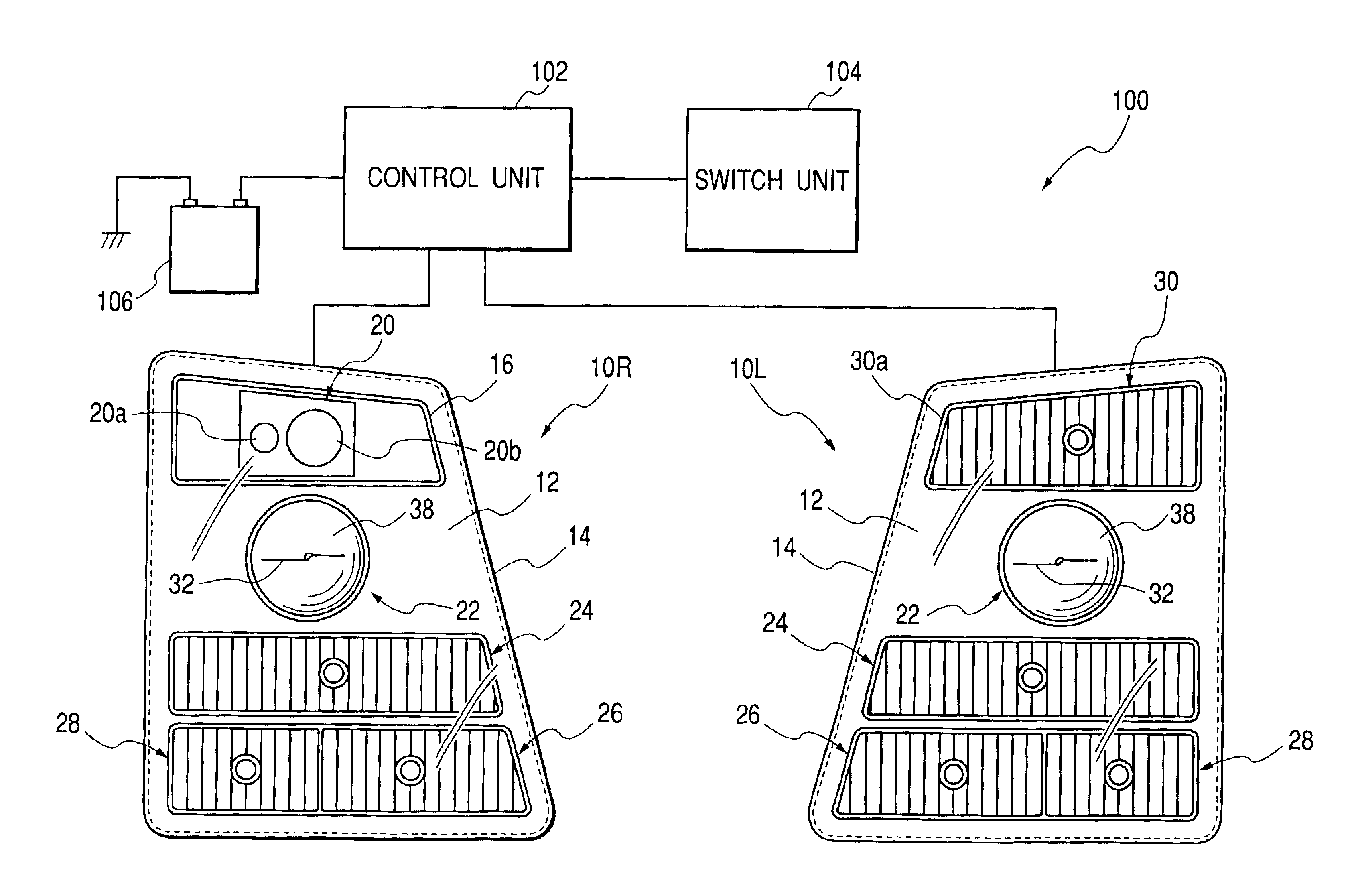 Vehicle headlamp system