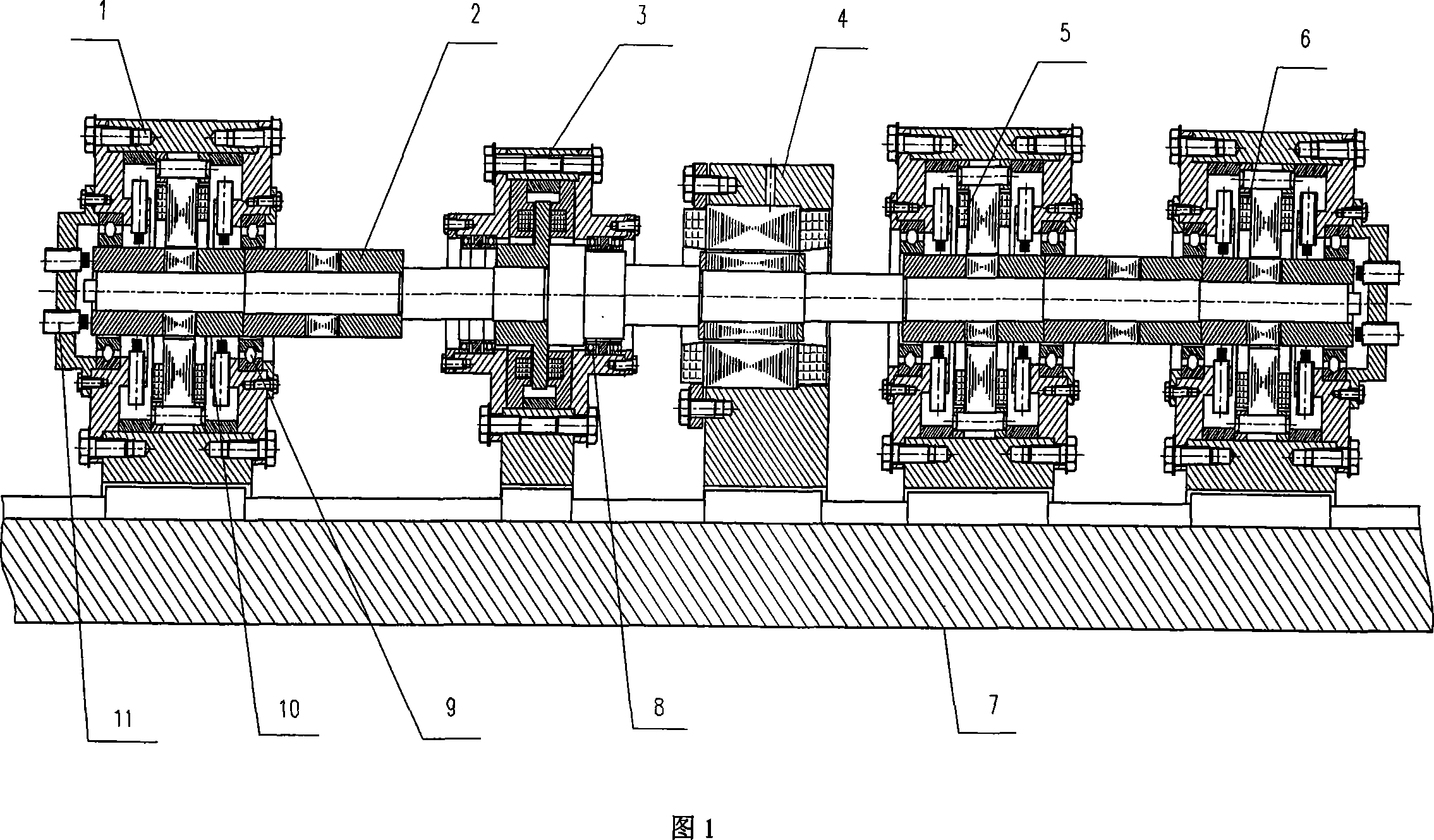 Large damp magnetic suspension high speed rotating system device