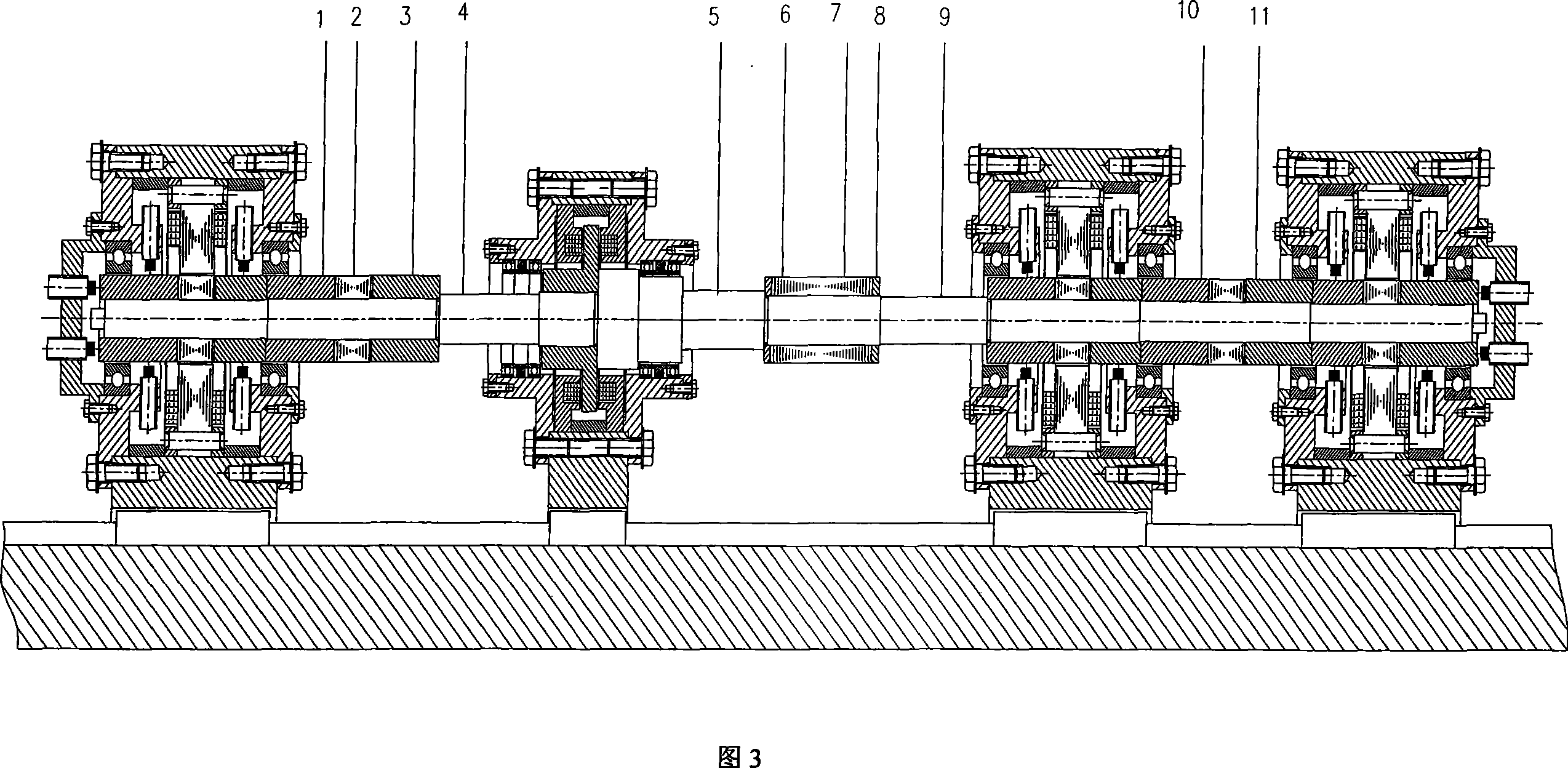 Large damp magnetic suspension high speed rotating system device