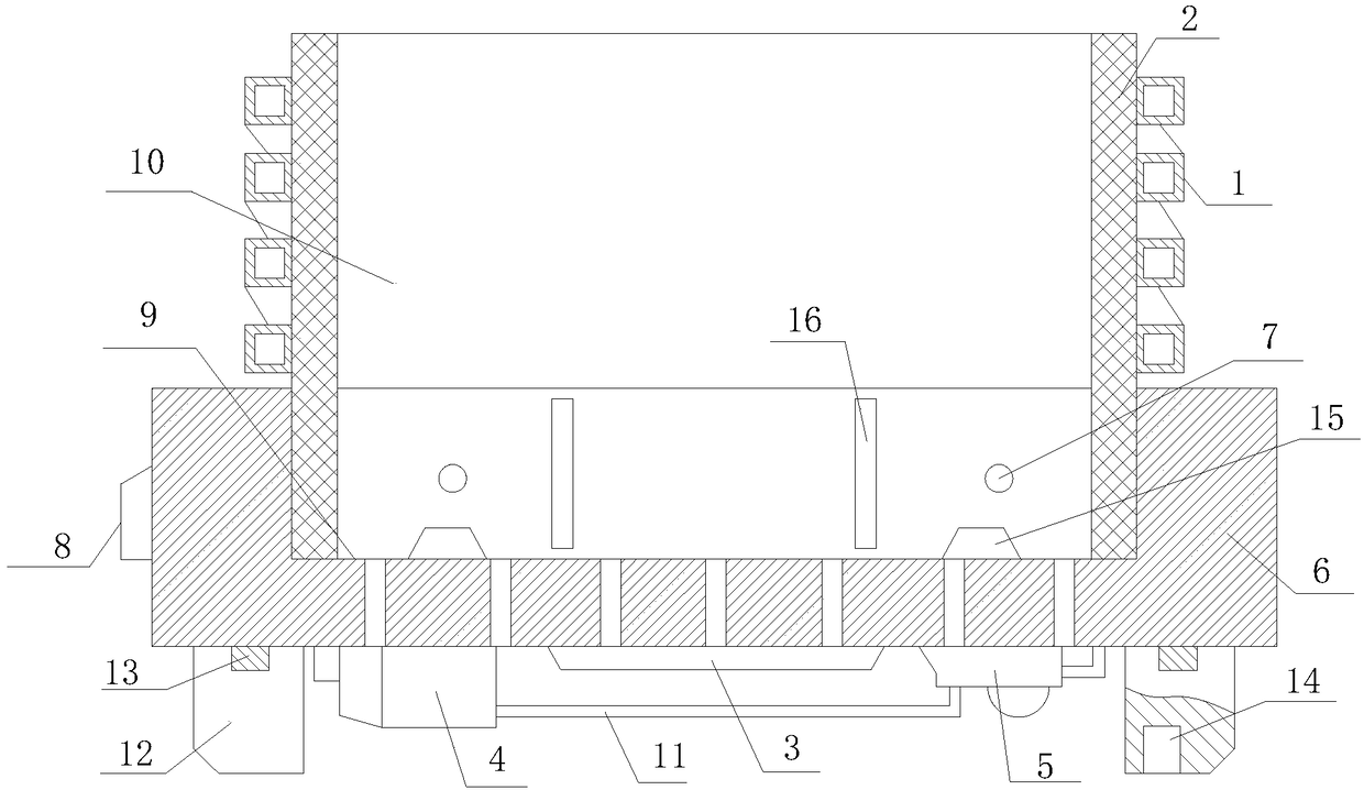 High-efficiency heat-dissipating device for battery of electric vehicle