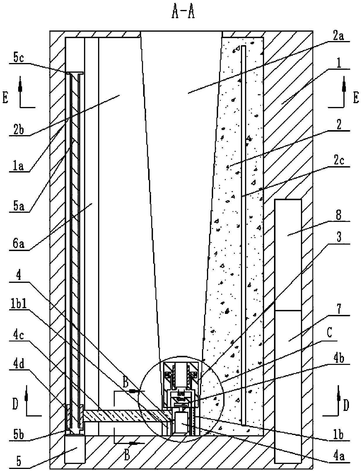 Wiping and shrinking device of wetting umbrella