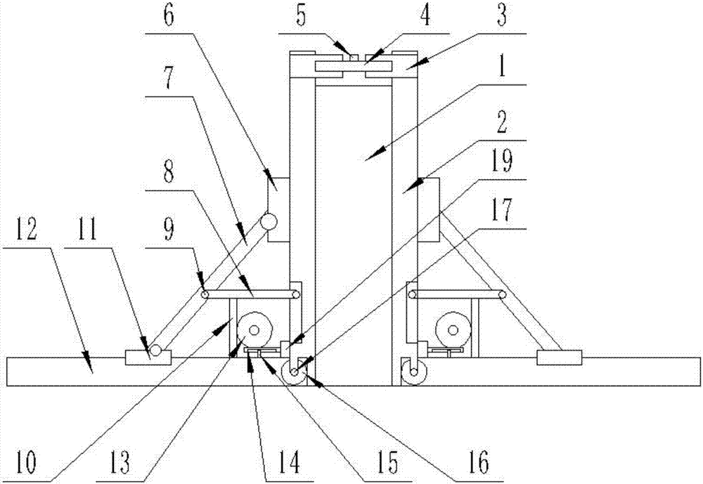 Shear wall frame supporting device for building construction