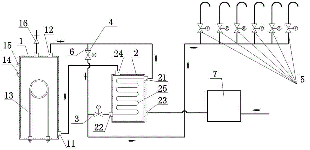 Hot water disinfection drinking system