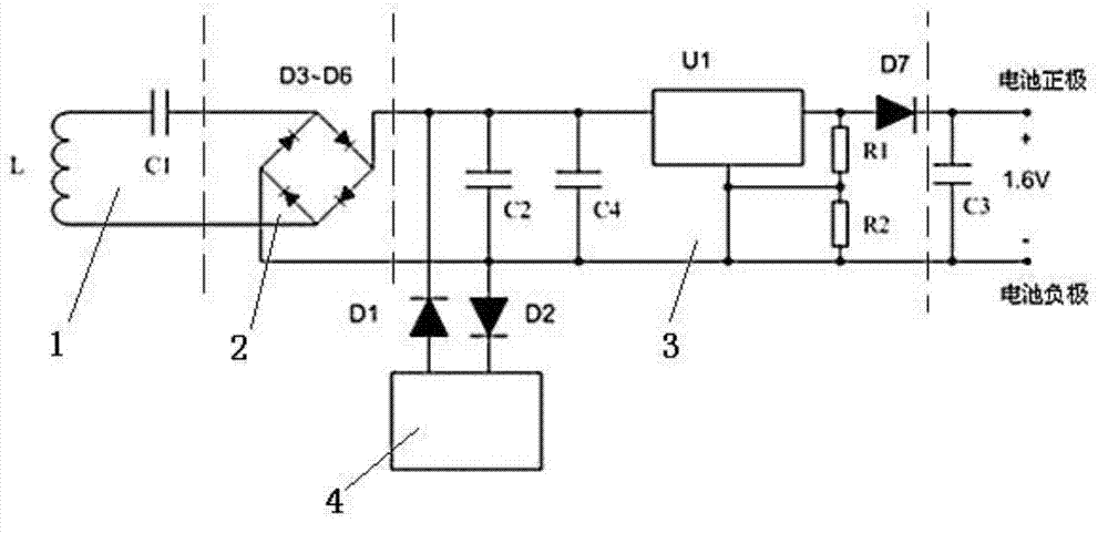 Capacitive energy storage type rechargeable battery and charging device thereof