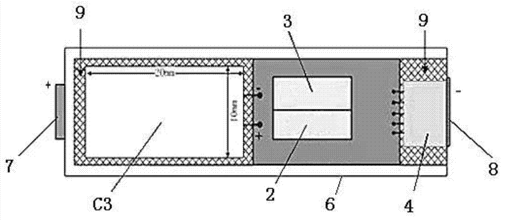 Capacitive energy storage type rechargeable battery and charging device thereof