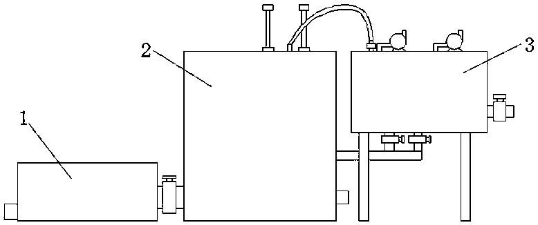 Filtering and purifying device for radioactive industrial waste water