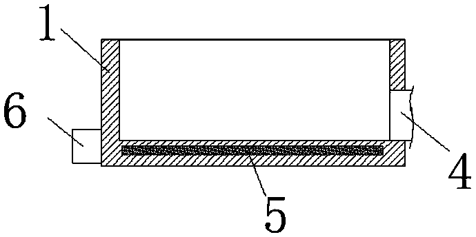 Filtering and purifying device for radioactive industrial waste water