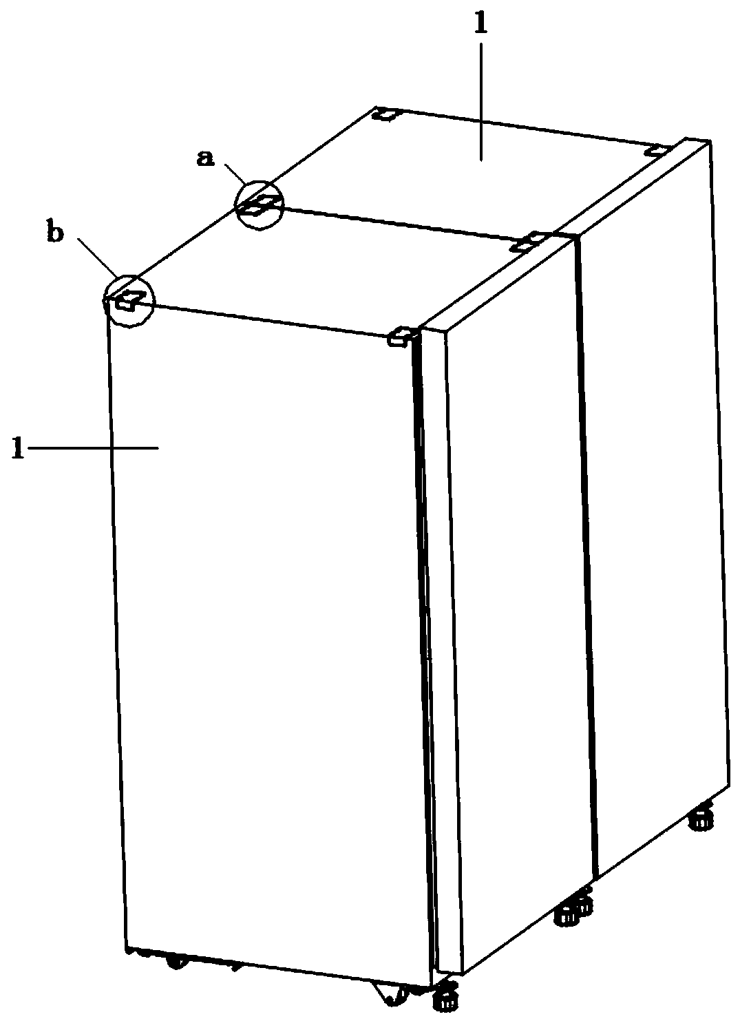 Refrigerator box body connecting structure