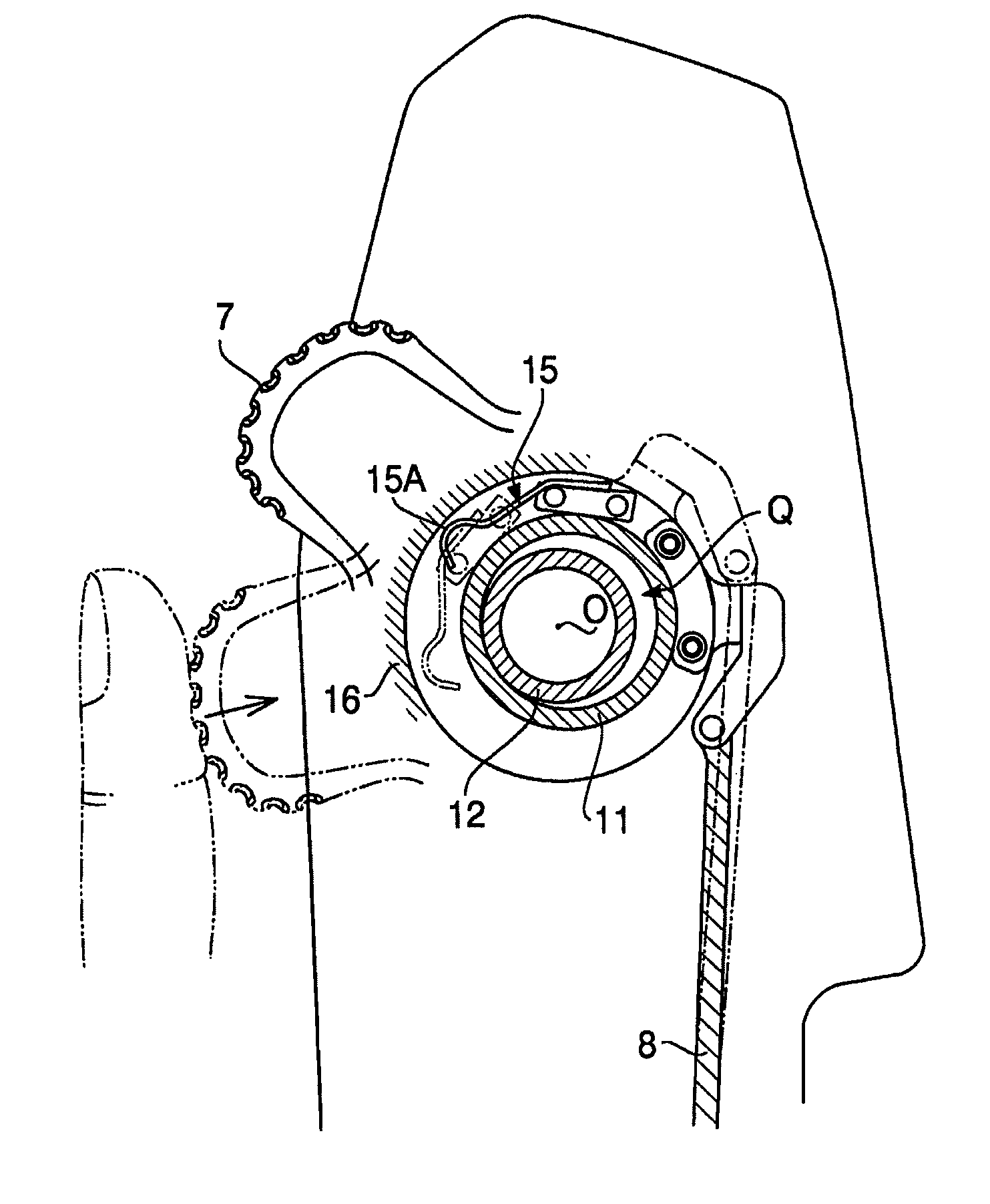 Endoscope and instrument lifting operation device for the same