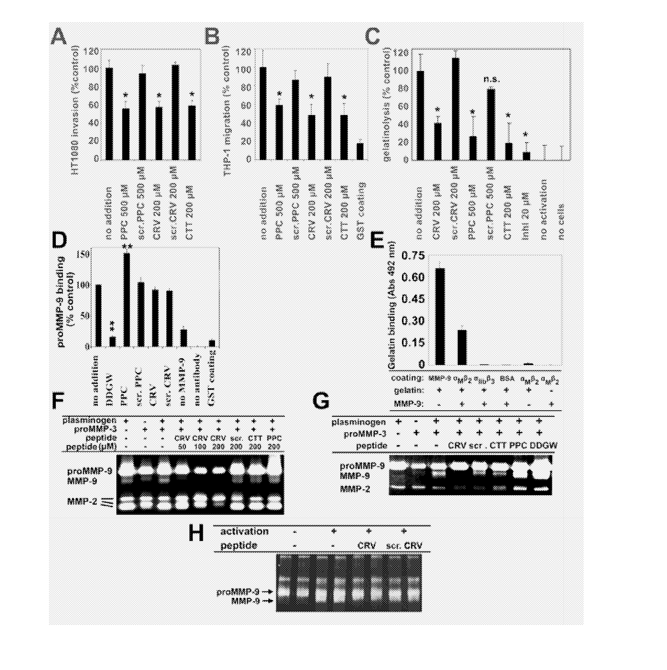 Peptide Inhibitors of Matrix Metalloproteinase Activity