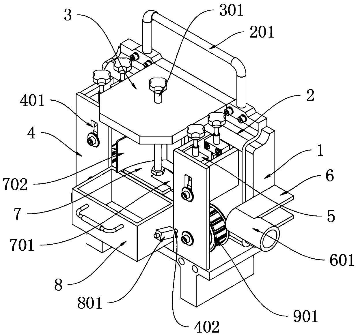 Quick stripping device applicable to power cables with different thickness specifications