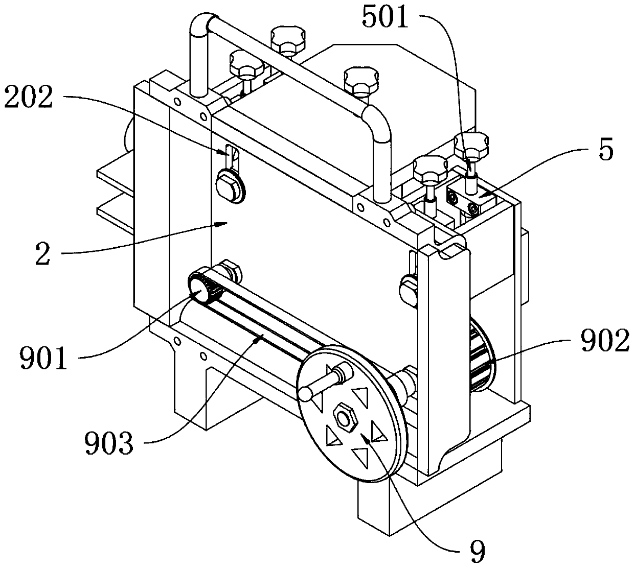 Quick stripping device applicable to power cables with different thickness specifications