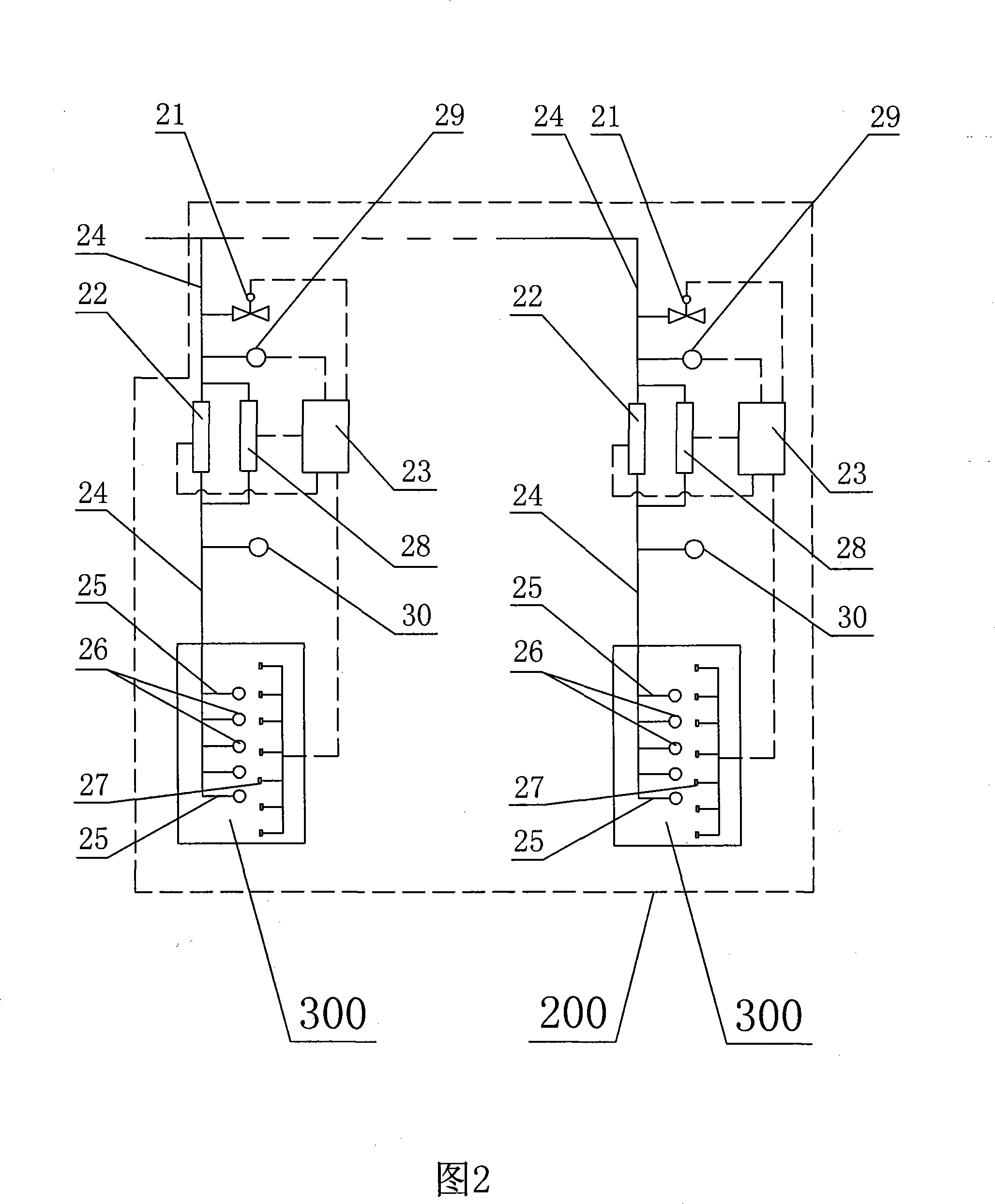 Combined imputation type nitrogen gas fire extinguisher system apparatus