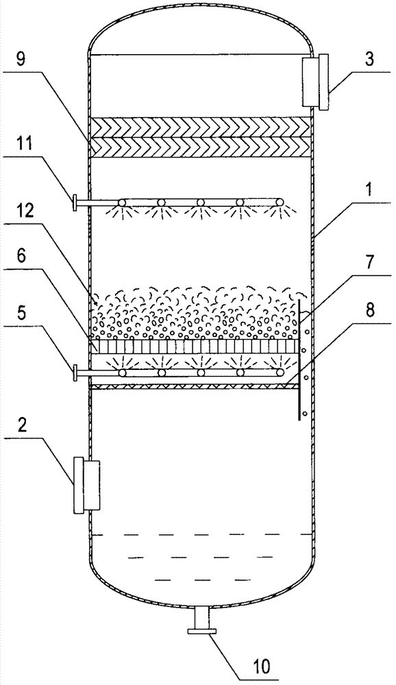 Thin-hole sieve-plate-typed bubble column