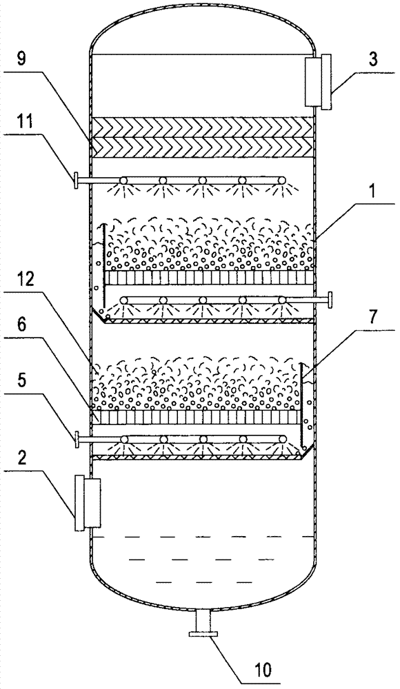 Thin-hole sieve-plate-typed bubble column