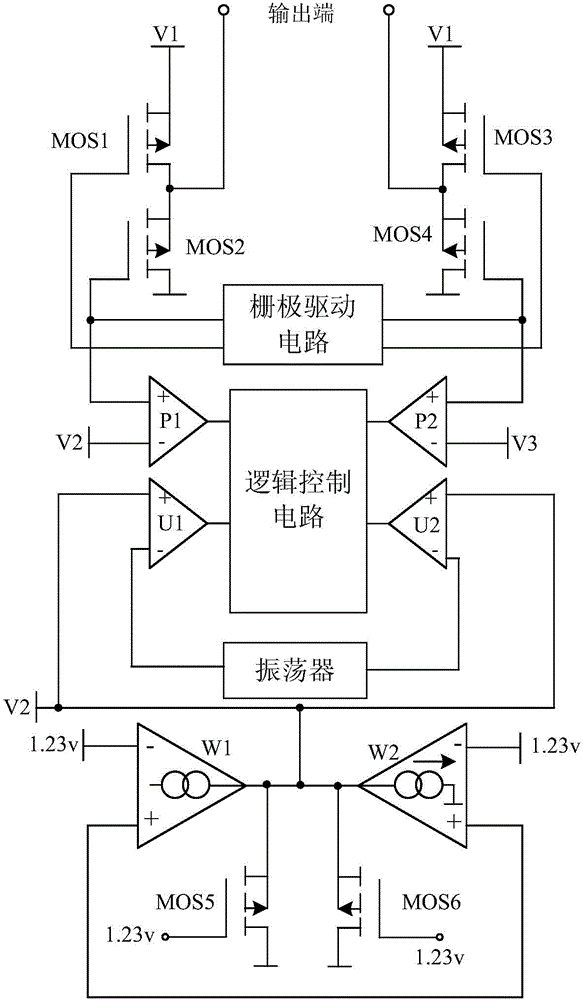 Multiplexed output voltage-stabilized source based blue light LED lamp protection system