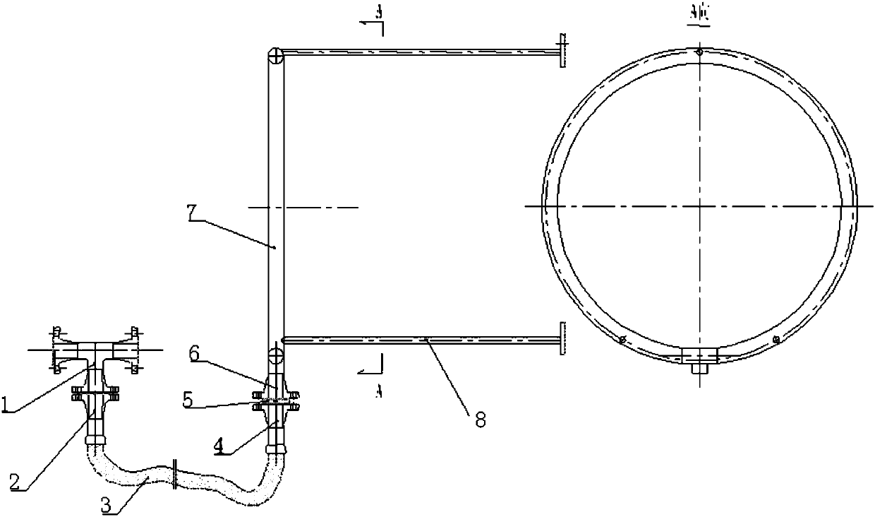 A collection port water spray cooling device for a high temperature wind tunnel