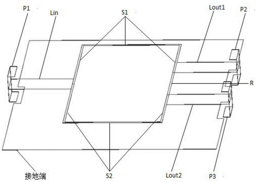 S-band microwave quadrature power divider