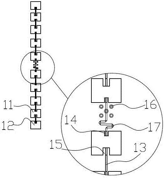 Radar antenna array on rear side of automobile and antenna area array