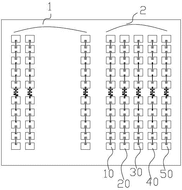 Radar antenna array on rear side of automobile and antenna area array