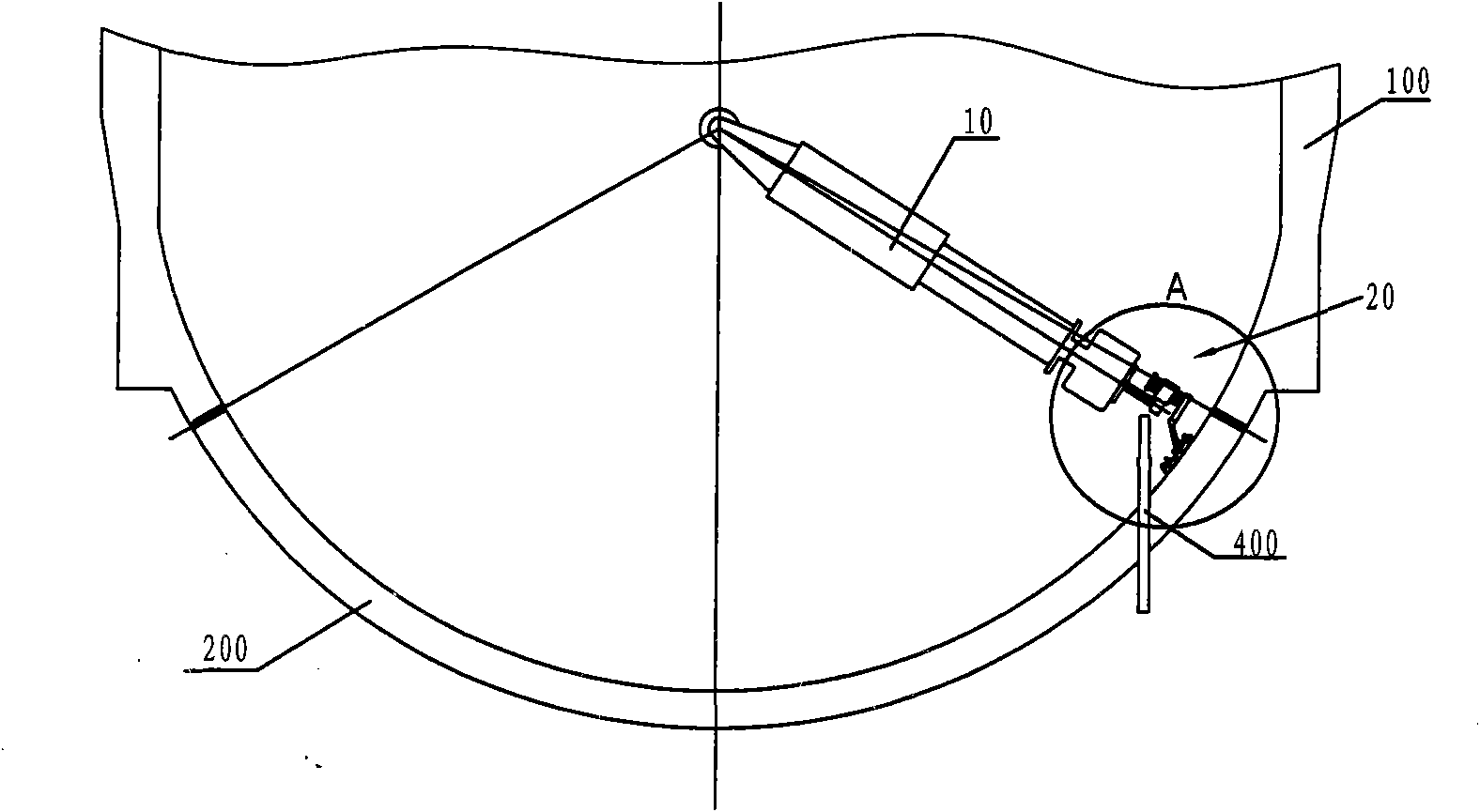 Probe scanning device of reactor pressure vessel inspection machine