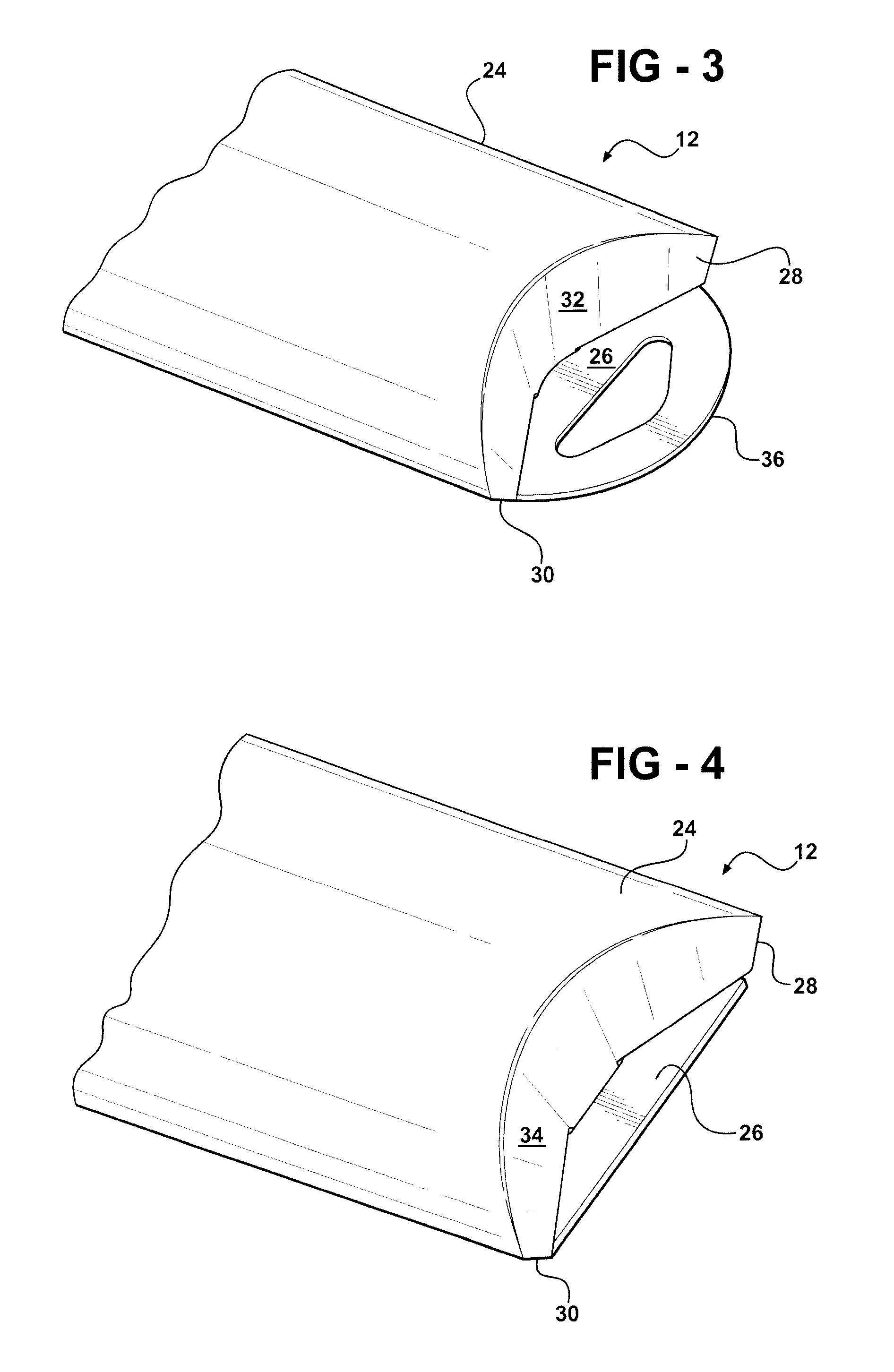 Contour flat blade packaging design