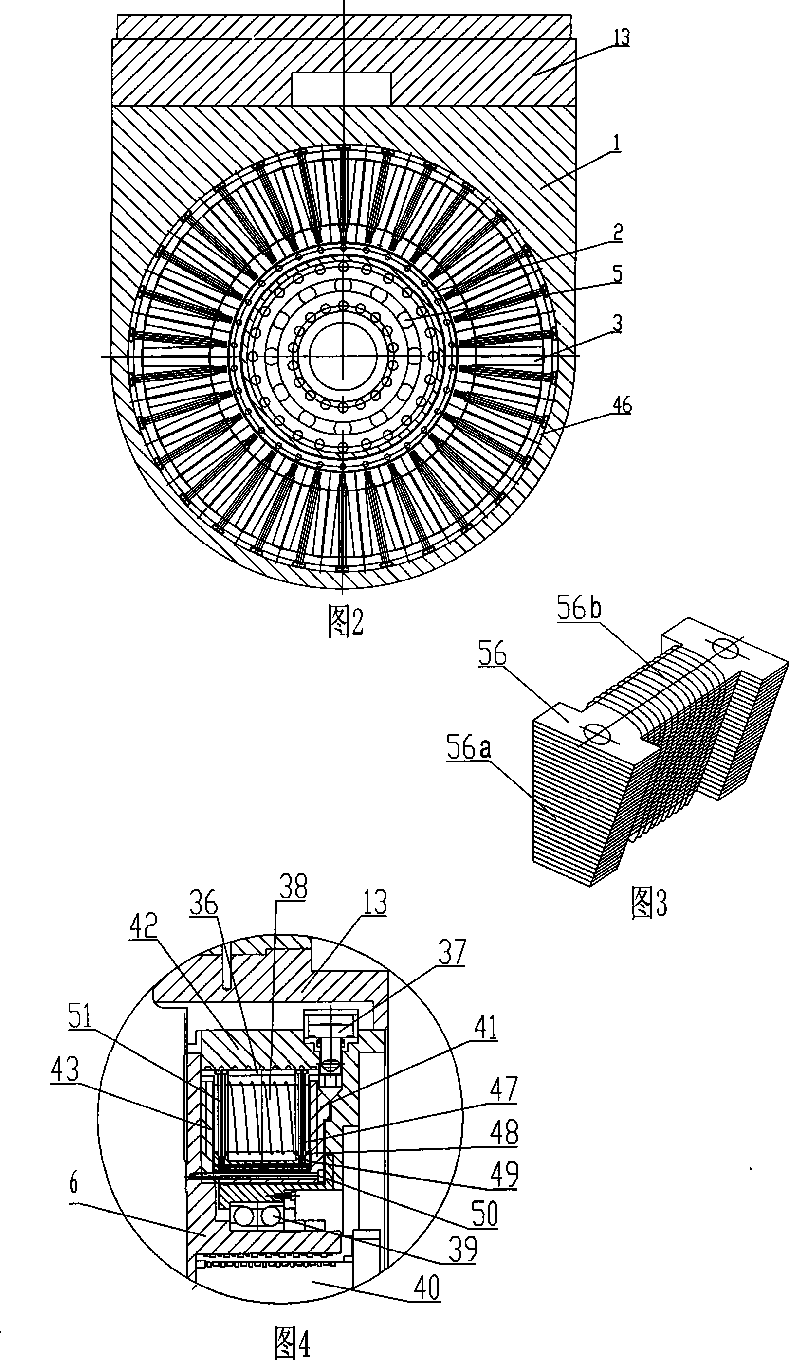 AC permanent magnet disc type torque motor drived large-torque double-pendulum milling head