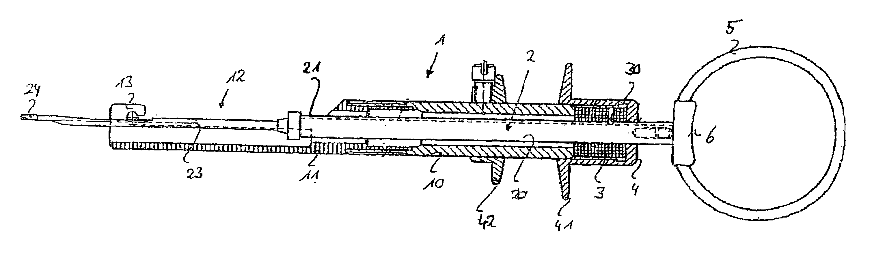 Injector with finger ring